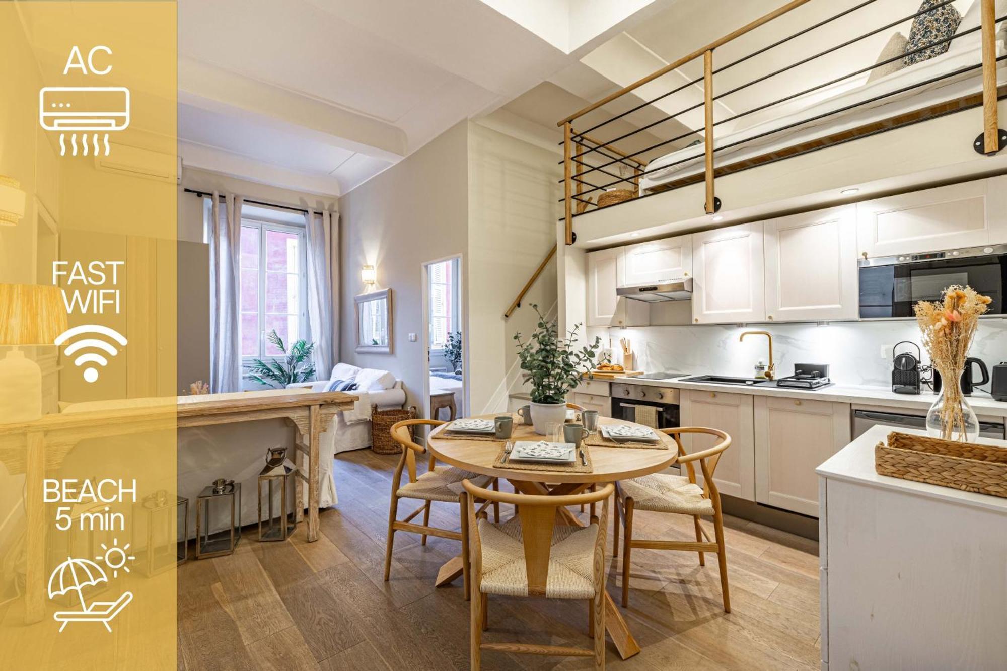 New!Chic Oasis Apt, Heart Of Nice, Family Friendly, Walking To The Beach! מראה חיצוני תמונה